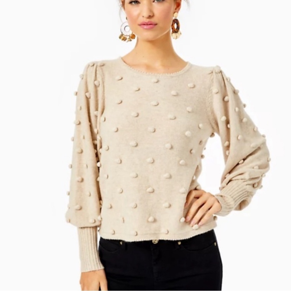 Lilly Pulitzer Kippa Sweater Latte L GUC
